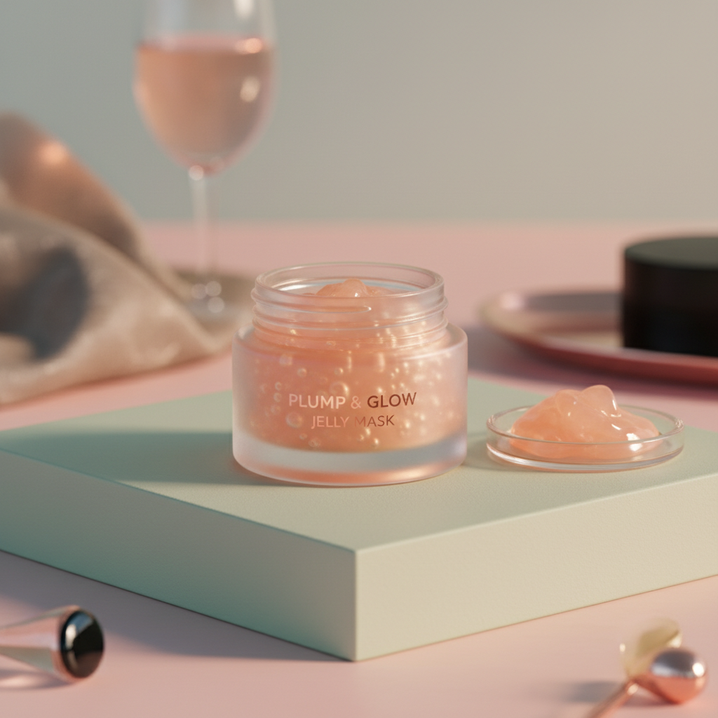 Plump & Glow Jelly Mask – Champagne Vanity
